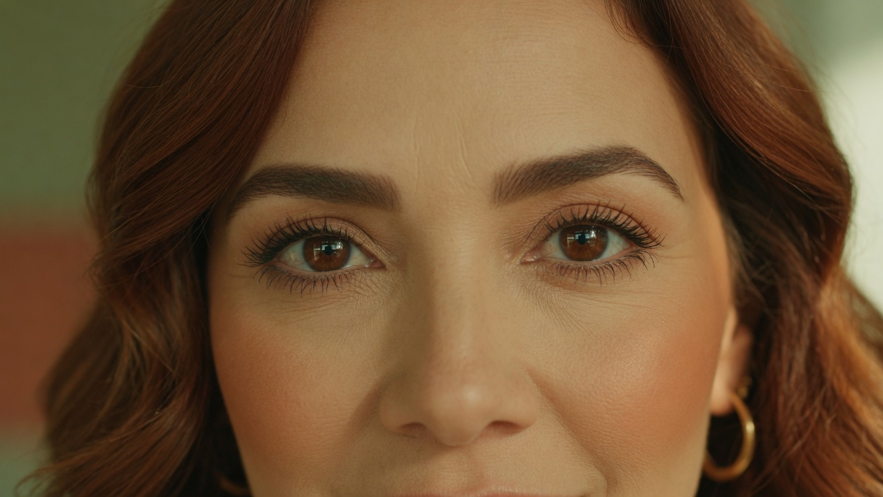 Primer plano de la mirada de Iris de Arco